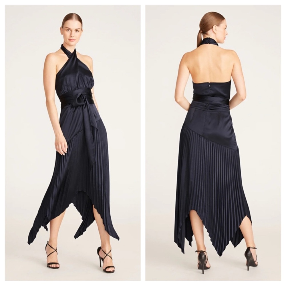 AMUR Dixon Navy Halter Dress Size 8